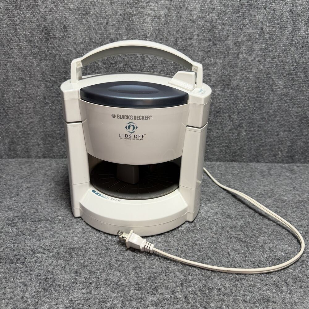 Black & Decker Lids Off Automatic Jar Opener White Working Tested